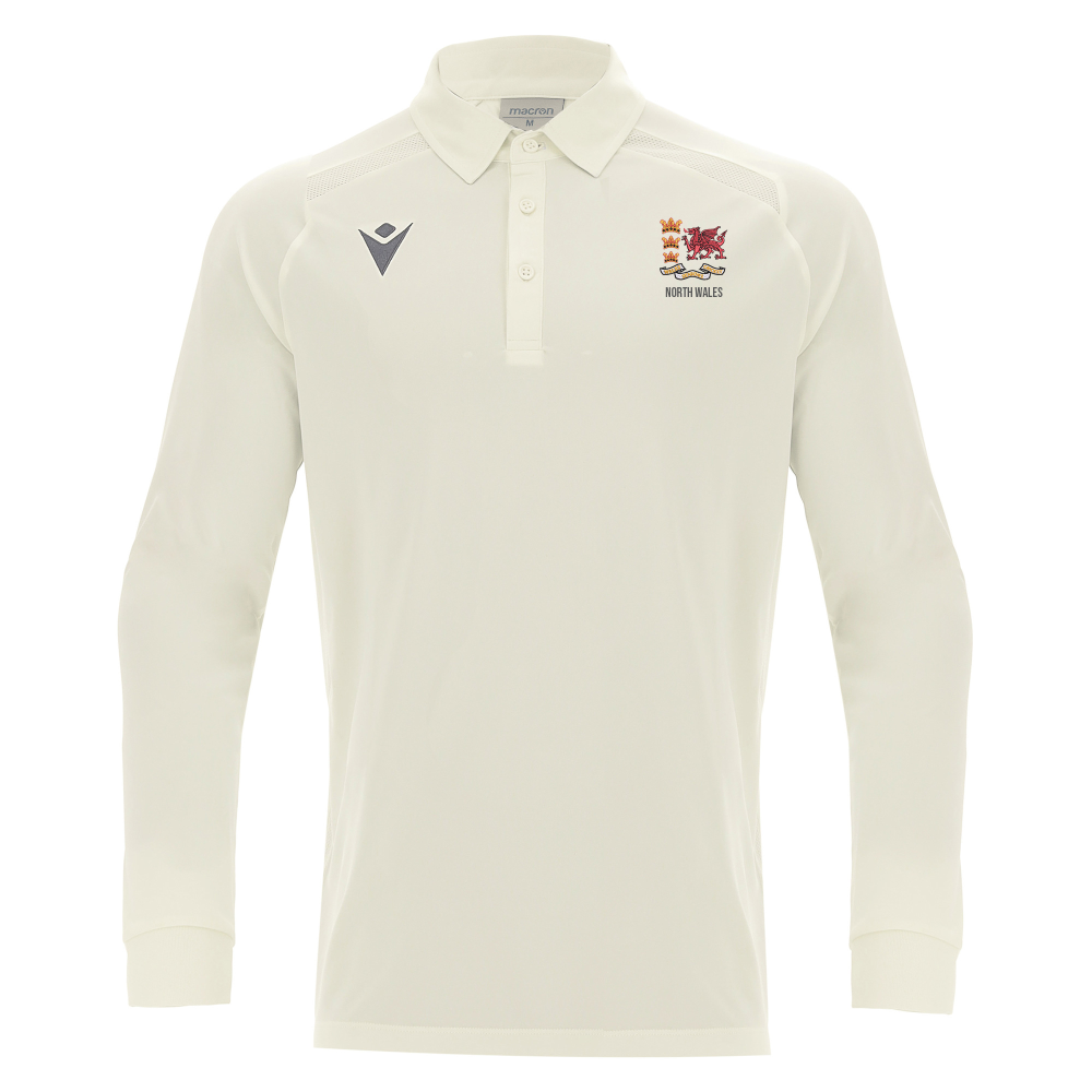 Wales Over 50's Cricket - HUTTON shirt [LS] (Cream) - NORTH WALES