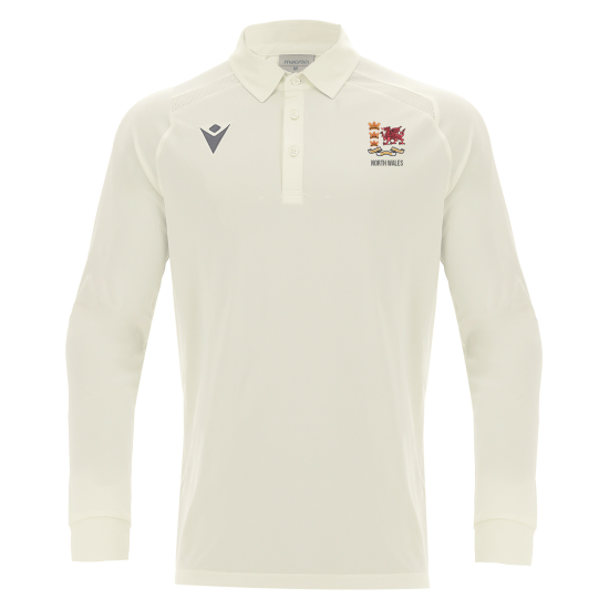 Wales Over 50's Cricket - HUTTON shirt [LS] (Cream) - NORTH WALES