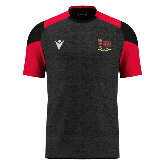 Wales Over 50's Cricket - GOLEM shirt (Black/Red)