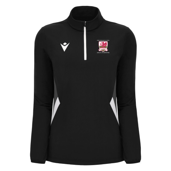 Welsh Universities - STAFF MAIRA 1/4 zip top (Black/White)
