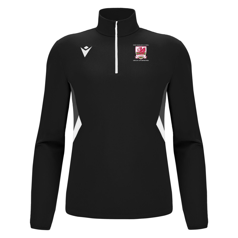 Welsh Universities - STAFF PIAVE 1/4 zip top (Black/White)