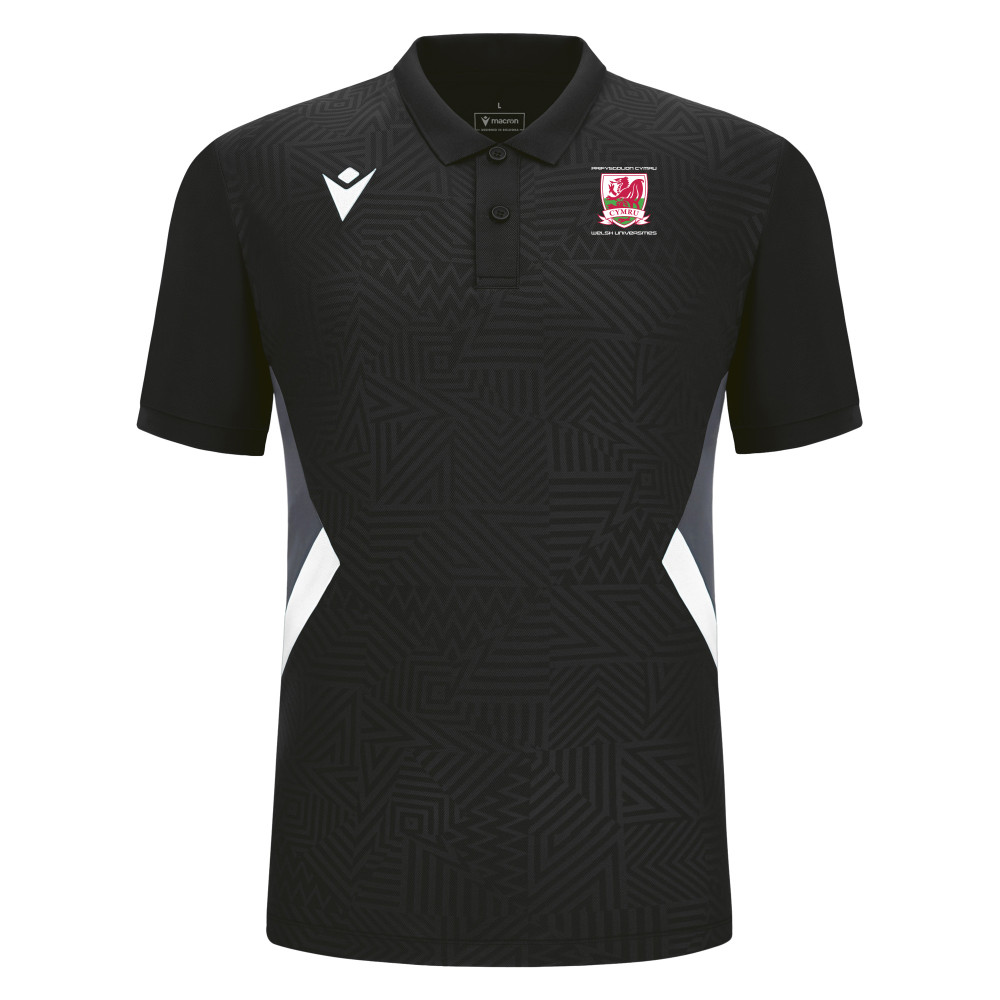 Welsh Universities - STAFF RAP polo (Black/White)