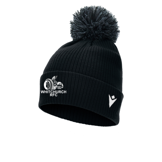 Whitchurch RFC - SNOW ponpom bonnet (Black)
