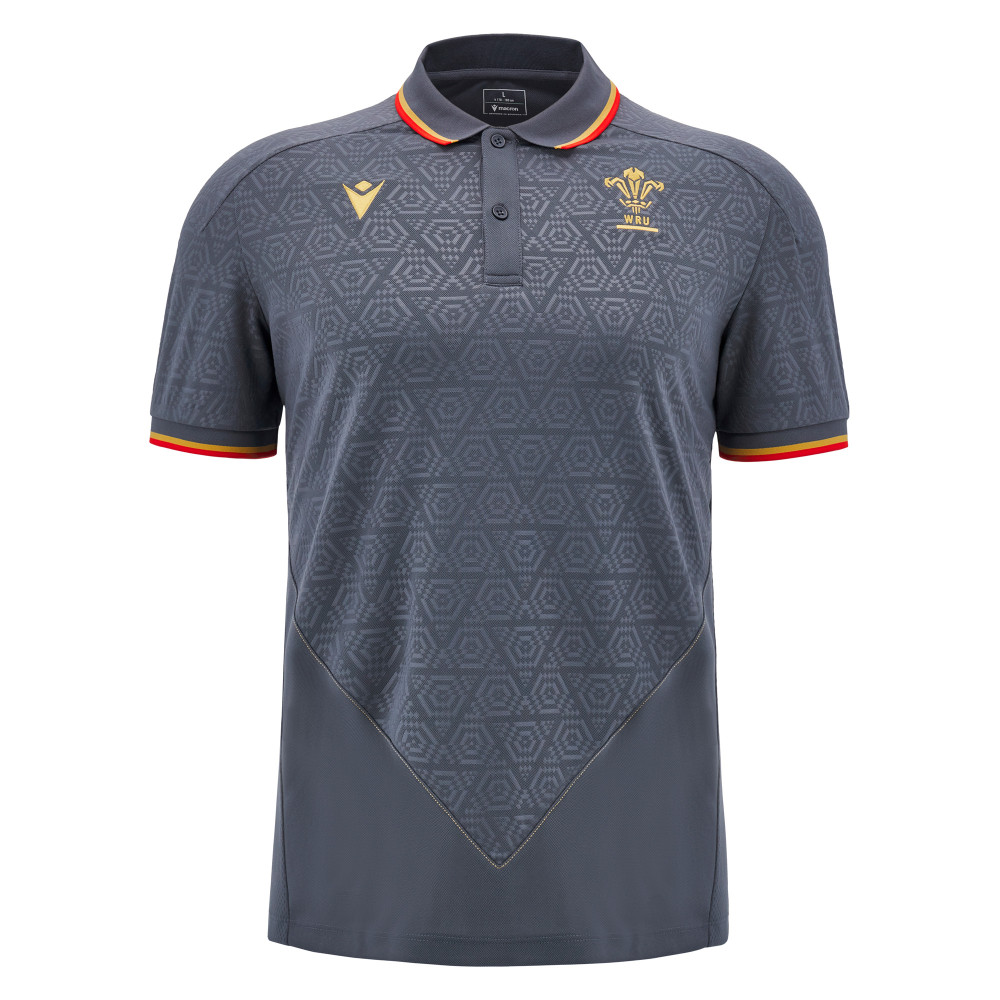 Welsh Rugby 2024/25 anthracite travel polo